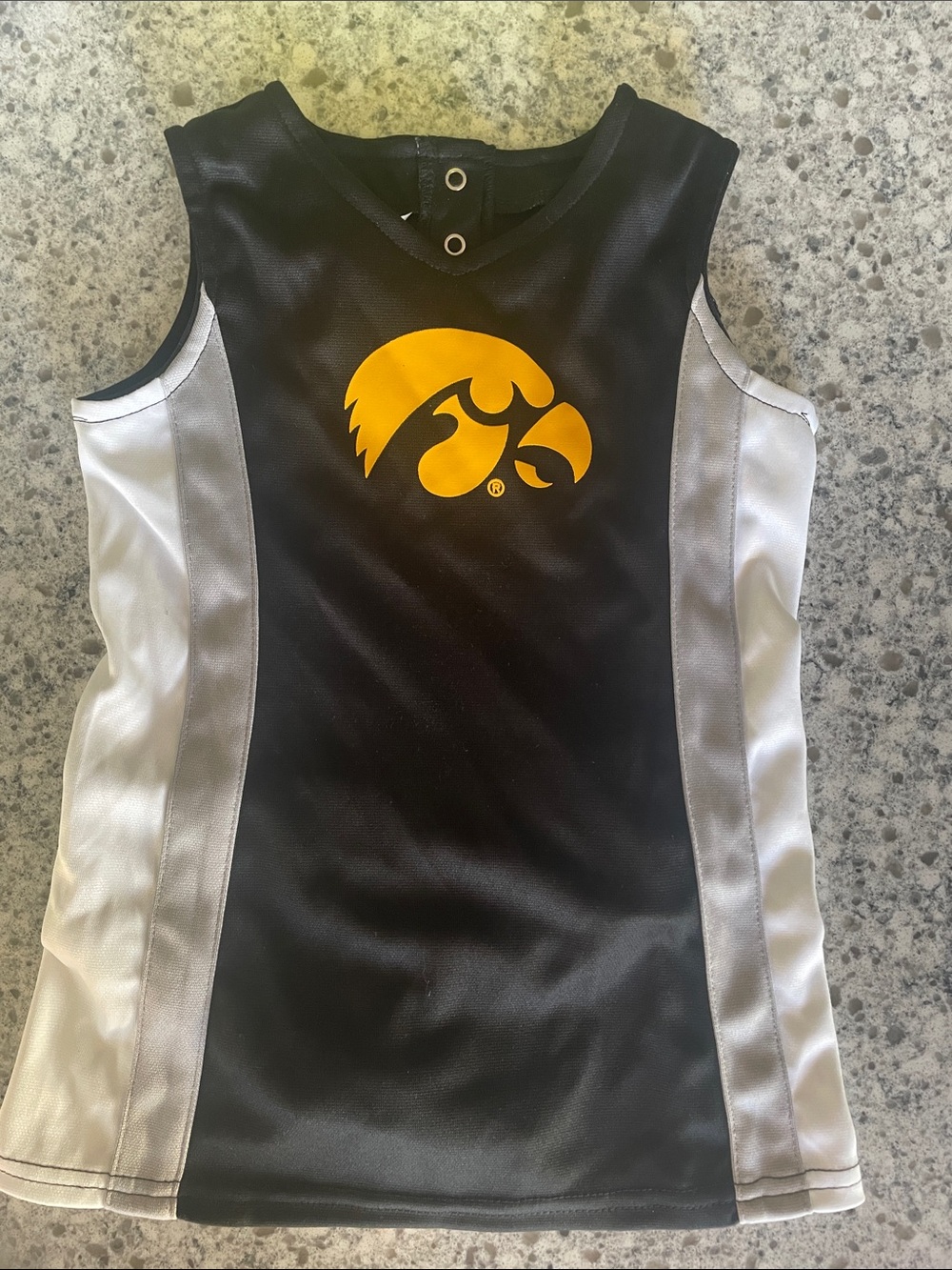 Iowa Hawkeyes Black & Gold Sleeveless dress / cheer 2T 2pc